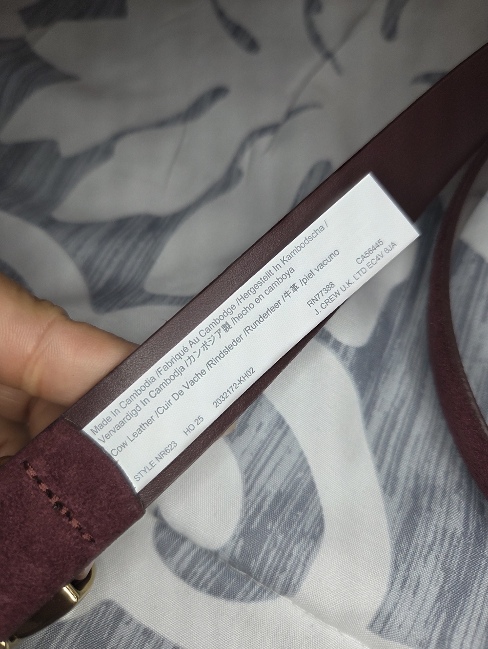 Madewell Suede Burgundy Leather Belt XS - Picture 4 of 7